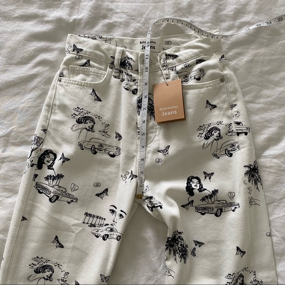 New Reformation Joyride High Rise Straight Jeans Size 24 - Picture 7 of 14